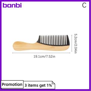 banbi Natural Bamboo Wooden Tail Hair Combs Anti-Static Hairs Care Healthy Massage Close-Tooth Comb For Women