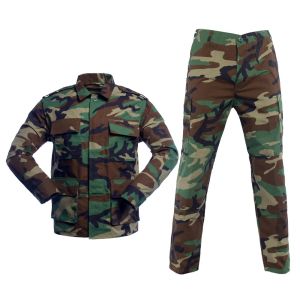 Uniform Woodland Camo Army Combat Shirt Uniforme Militar Tactical Suit Clothing CS Softair Men Working Clothes Female