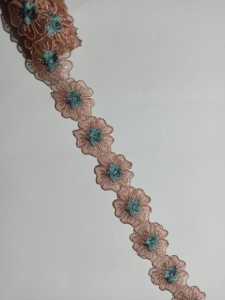 Renda Bordir Roll Murah Motif Jenar Lebar 45cm Panjang 45 Meter