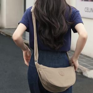 Mindesa-8711 Hight Quality Leisure Ladies Sling Bag Womens Crossbody Bag Shoulder Bag Mobile Phone Bag Half moon bag Nylon Bag with Waterproof Design Lightweightobile Phone Bag Nylon Bag with Waterproof Design Lightweight