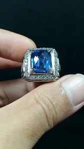 CINCIN BATU PERMATA BLUE TOPAS CUTTING TOP QUALITY