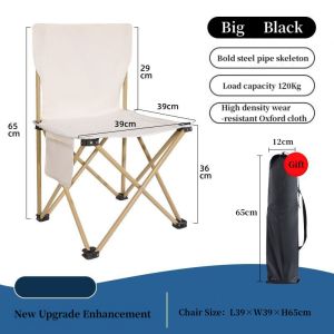 【Nicehouse】 Camping Folding Chair Portable Heavy Duty Outdoor Chair Set Equipment Buy 1 Take 1 Bag for Camping Hiking and Fishing