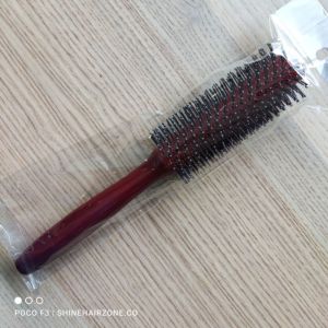 Roll Brush anti heat wood handle heavy duty ● Roll Brush anti heat wood handle ● hair salon barbershop quality ● tahan panas ● heavy duty ● wood handle anti static
