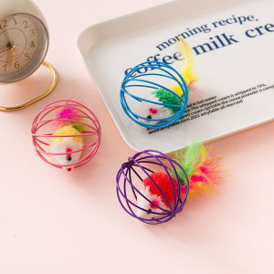 Mainan Kucing/Mainan Boneka Tikus Yang Dikurung/ Mainan Lucu Anjing/ Mainan Hewan Peliharaan Interaktif