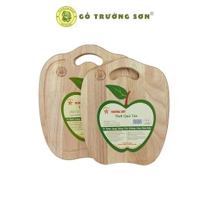 [HCM]Thớt Gỗ Cao Su Kiểu Dáng Quả Táo Dài 28 32 cm - Đồ Dùng Gia Dụng Nhà Bếp Bằng Gỗ Thương Hiệu Trường Sơn