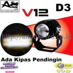 Lampu Tembak Sorot Laser Mini D2 D3 Motor Mobil 20W V12(FREE SAKLAR)