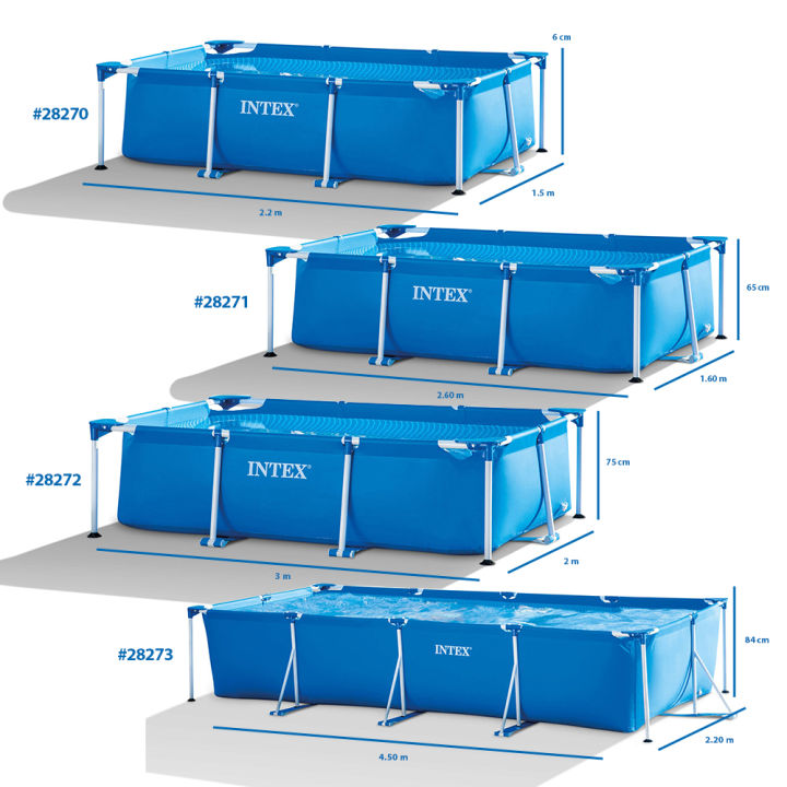 Metal Frame Rectangular Swimming Pool Perfect for Family Bonding ...
