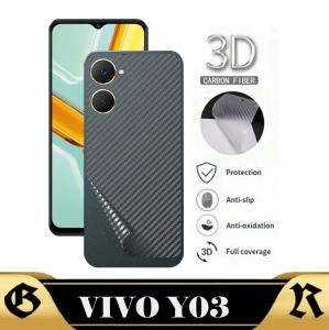 Garskin Carbon VIVO Y03 / Y03T Pelindung Layar Belakang