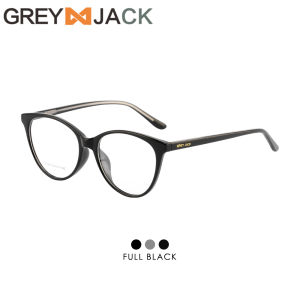 Grey Jack Frame Kacamata Bahan TR+Acetate Model Cat Eye Oval Style Wanita Bisa Minus  21023