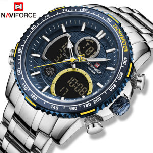 NAVIFORCE Brand Mens Watches Top Luxury Fashion Chronograph Quartz Calendar and Week Display Watches Men Sport Waterproof Watch