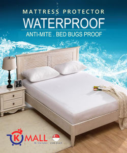 [ SG Local Seller ] Waterproof Bedsheet ❤ Waterproof Mattress Protector ❤ Bamboo Fiber Cotton ❤ Single Queen King Size Bed Sheet Protective Cover - Bamboo Fiber Cotton - Towel texture material [ By Kim Hyeon ]