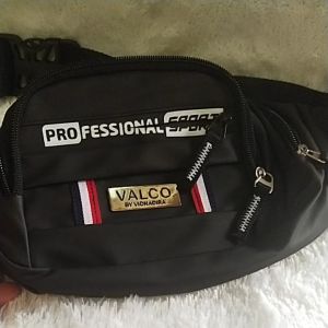 Tas pinggang Selempang bahu pria wanita fashion Waistbag VALCO bahan Import waterproof 5 ruang