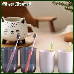 Ginca กล่องเก็บแปรงสีฟันพกพาสำหรับเดินทาง4ชิ้นถ้วยเก็บแปรงสีฟันในบ้านกล่องเก็บแปรงสีฟันเดินทางชุดล้างในบ้าน