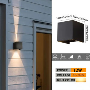 12W LED Wall Lamp Outdoor IP65 Waterproof Light Adjustable Beam Design Cube LED Bedroom Living room Porch Wall Light