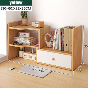 Desktop Tabletop Bookshelf bookshelf Simplified desktop organizer Wooden bookcase w/ door DIY adjust