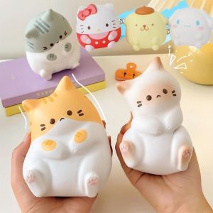 Cute Cat Sanrio Kuromi Decompression Toy Coco Cat Pinch Music Slow Rebound Squeeze Toy Childrens Bedroom Office Desktop Cute Decoration Tricky Toy Cartoon Stress Relief Toys