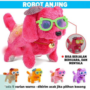 Mainan Anak Edukasi Robot Boneka Anjing Dog Jalan Bunyi Light & Sound