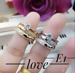 CINCIN TITANIUM SILVER MAHKOTA KRISTAL 3 TINGKAT EMAS TITANIUM ANTI KARAT TERLARIS DAN TERMURAH