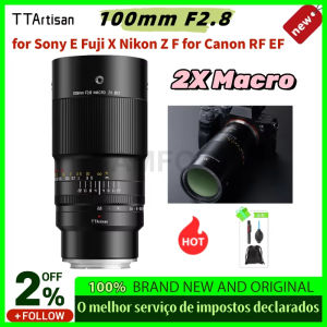 TTArtisan 100mm F2.8 2X Macro Lens for Sony E Fuji X Nikon Z F for Canon RF EF Lumix L mount digitales and SLR camera