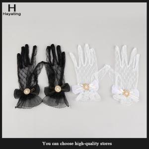 Hayating Girl Lolita Mesh Bow Flower Lace Gloves Black White Lace Gloves lolita Lace Sleeves Cosplay Jewelry