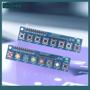 [Nicoles] โมดูลปุ่มกดแบบสัมผัสปุ่มกด8ปุ่มที่เป็นอิสระพร้อมไฟ LED โมดูลแป้นพิมพ์โมดูลสำหรับแขน Arduino