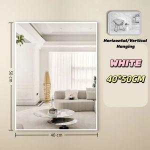 [Warranty] Bathroom Mirror with Organizer Bathroom Mirror Mirror Bathroom Wall with Rack Wall Mounted Square Mirror Shelf/Mirror Hanging Mirror