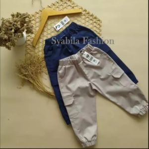 Celana Joger Anak Usia 2-6 Tahun Bahan Drill Premium