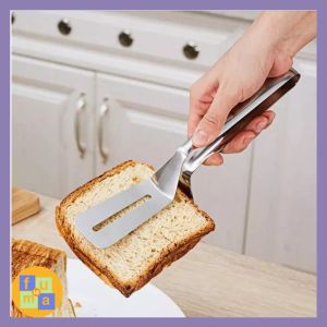 Jepitan Spatula Capitan Gorengan Klip Penjepit Makanan Barbeque Stainless Serbaguna