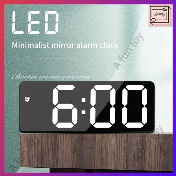 Smart LED Clock Bedside Digital Alarm Clocks Desktop Table Electronic ...