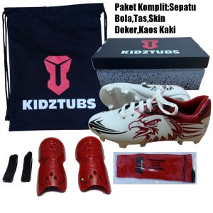 KIDZTUBS Sepatu Bola Anak Paket Komplit Sepatu Bola Tas Skin Deker Kaos Kaki Usia 6-10 Tahun Size 28 29 30 31 32 33 34 35 36 37 KDZ1848123024