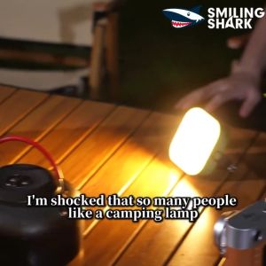LED Camping Light 6Mode White Warm Light Solar Energy Type-c Rechargeable Camping Lamp Waterproof Outdoor