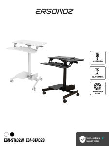 Ergonoz Computer Cart โต๊ะคอมพิวเตอร์ โต๊ะปรับระดับ โต๊ะ เคลื่อนย้ายได้ โต๊ะปรับความสูงได้ (EGN-STA02B)