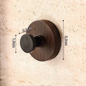 Walnut Wood Suction Hook Door Back Hook Strong Adhesive Wall Hook Bathroom Kitchen Holder Rack