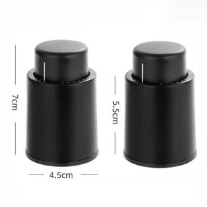 Wine Bottle Stopper Vacuum Wine Stoppers Reusable Wine Preserver Wine Corks Keep Fresh Best Gifts for Wine Lovers Push-on wine stopper - with scale