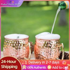 Moscow Mule Copper Mug with Stainless Steel Lining 16oz Insulated Drinkware for Cold Beverages and Party Hosting