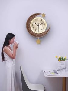 FFBH Modern Simple Wall Clock Nordic Stylish Creative Living Room Wall Clock Luxury Dining Room Home Decor Orologio Da Parete FYWC 4P6B8