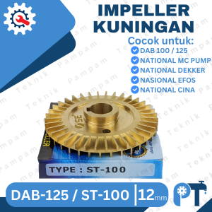 KIPAS KUNINGAN DAB 125 / IMPELLER ST 100 / IMPELER DB 125 - SPAREPART POMPA AIR