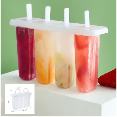 4 IN 1 Handmade DIY Fruit Ice Cream Maker Model Popsicle Mold Ice Cube Mold Popsicle Jelly Maker Frozen Ice Cream Mold