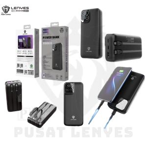 PX257D - Powerbank LENYES PX-257 D Powerbank 20000mAh Fast Charging Mini Slim Portable 2 Cable Line Display Light Indicator Power Bank