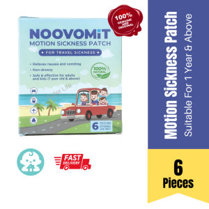 NOOVOMIT Motion Sickness Patch (6 patches) | Relieves Nausea & Vomitting For Travel Sickness