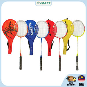 [Value] Aluminum Badminton Racket with String (1PCS) Raket Badminton Aluminum with FREE Cover