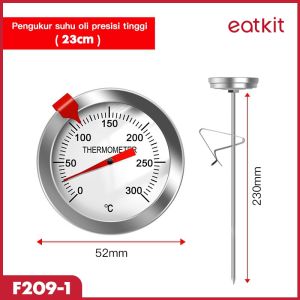 Eatkit Thermometer Masak Pengukur Analog Suhu Minyak Goreng 23cm / 30cm Deep Fry oil Termometer