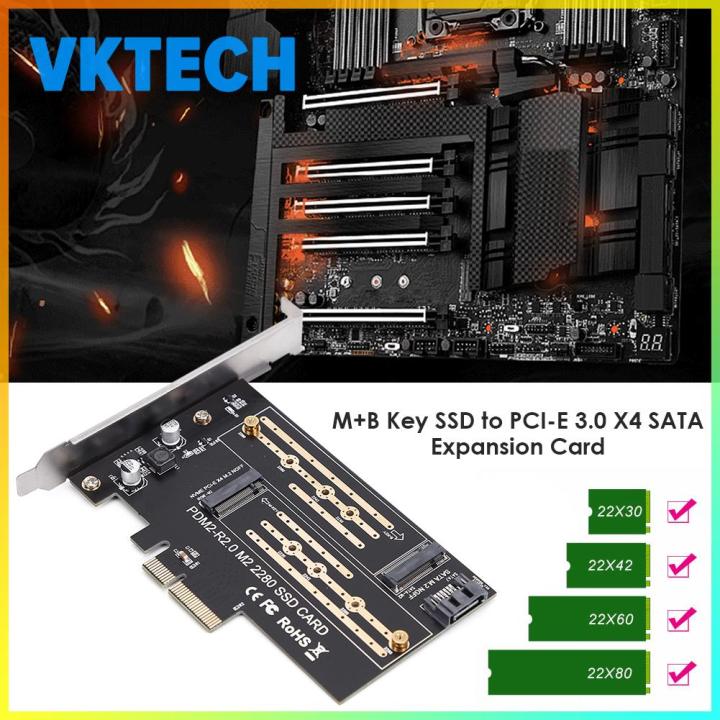 NVME to PCIE Adapter M+B Key SSD to PCI-E X4 SATA