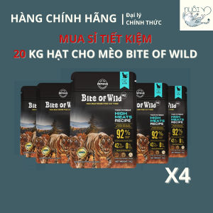 (Giá sỉ) 20 kg thức ăn hạt cho mèo Bite Of Wild - Petour Singapore - Đầy đủ tem phụ - 20 túi seal 1 kg chính hãng date xa
