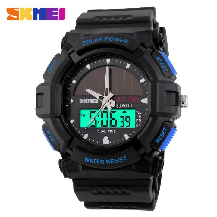 SKMEI Solar Digital Dual Display Waterproof Outdoor Sports Watch 1050 Lazada PH