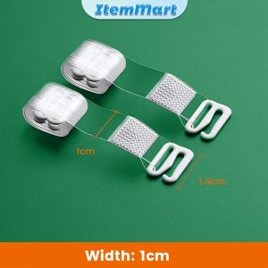 Transparent Invisible Non-Slip Underwear Bra Straps Width 0.1cm/1cm/1.2cm/1.5cm/1.8cm ItemMart