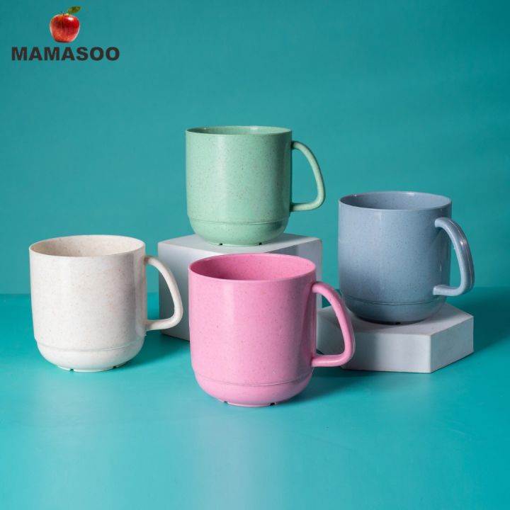 MAMASOO Gelas Mug Tahan Panas Dengan Gagang Super Tebal Bahan Jerami ...