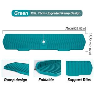 86cm Long Silicone Sink Splash Guard & Drying Rack Mat