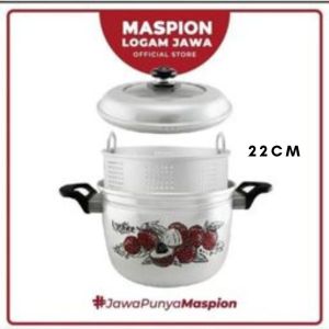 MASPION Panci Kukusan Pancaguna 22/26/30cm Tutup Kaca Bahan Tebal FOOD GRADE ORIGINAL 100%- LTG