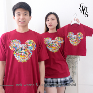Carotyles Baju Atasan Kaos Couple Keluarga Family Wanita Anak Perempuan Laki Laki Pasangan Oversize Jumbo Lengan Pendek Panjang Korean Style Terbaru Mk Group